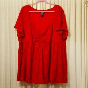 NWOT Red Lace Top Size 4X from Torrid